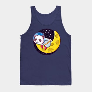 panda astronaut sleeping on the moon Tank Top